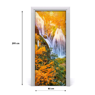 Fototapeta na dveře samolepící vodopád podzim