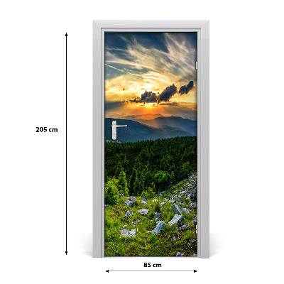 Fototapeta na dveře samolepící panorama hor