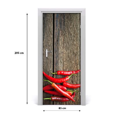 Fototapeta na dveře samolepící chilli