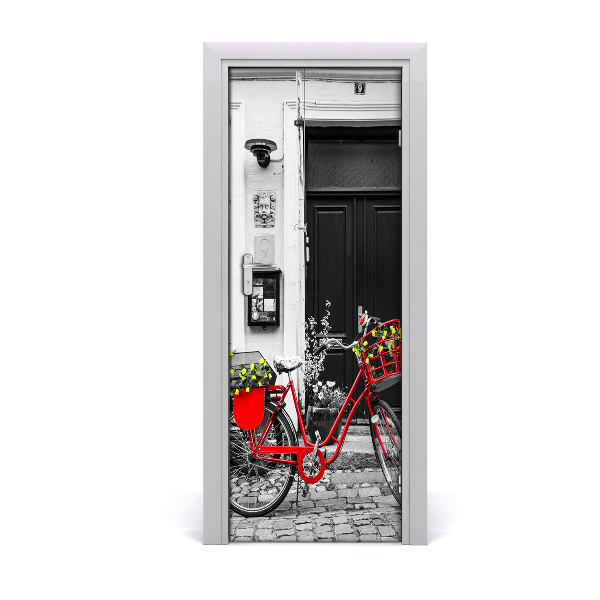 Fototapeta samolepící na dveře městské kolo