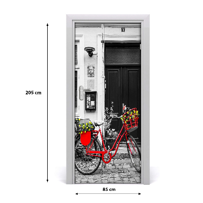 Fototapeta samolepící na dveře městské kolo
