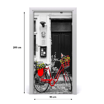 Fototapeta samolepící na dveře městské kolo