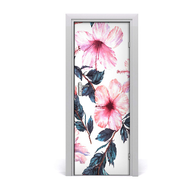 Samolepící fototapeta na dveře Hibiskus