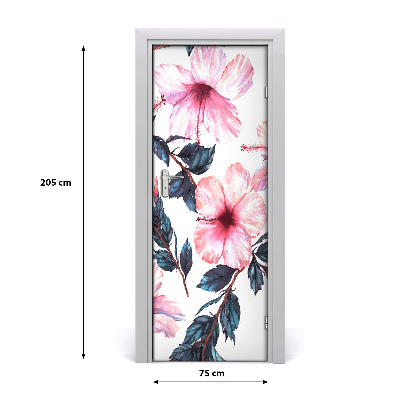 Samolepící fototapeta na dveře Hibiskus