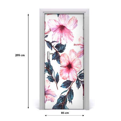 Samolepící fototapeta na dveře Hibiskus