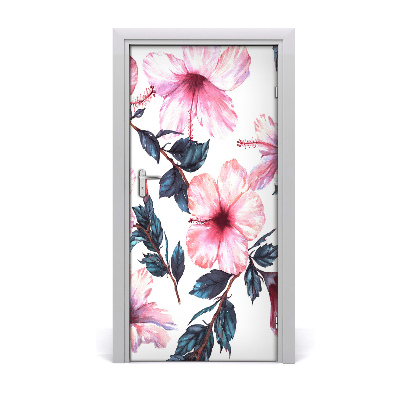 Samolepící fototapeta na dveře Hibiskus