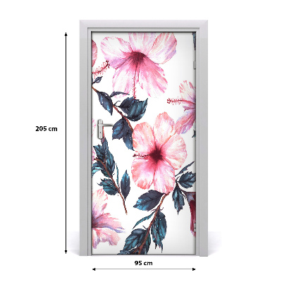Samolepící fototapeta na dveře Hibiskus