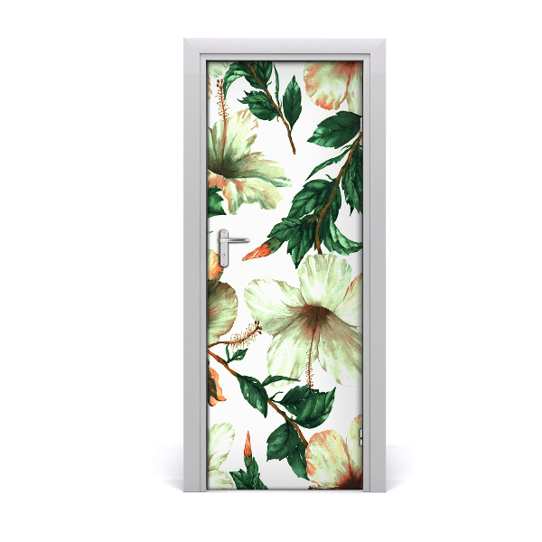 Samolepící fototapeta na dveře Hibiskus