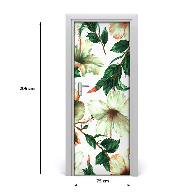 Samolepící fototapeta na dveře Hibiskus