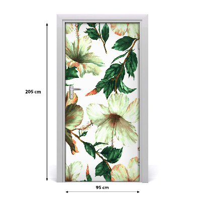 Samolepící fototapeta na dveře Hibiskus