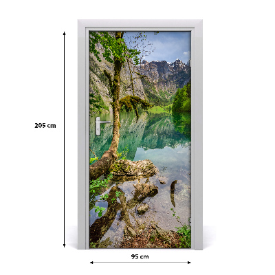 Fototapeta na dveře samolepící jezero v horách