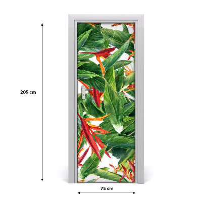 Samolepící fototapeta na dveře Strelitzia reginae