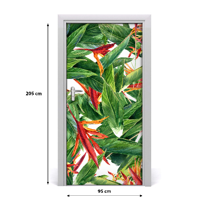 Samolepící fototapeta na dveře Strelitzia reginae