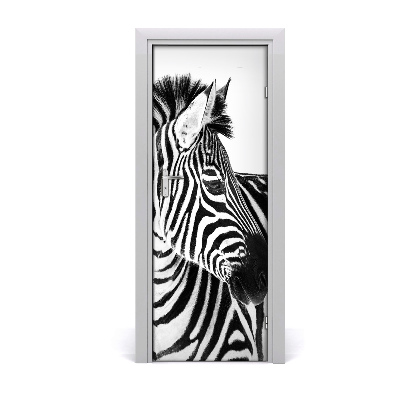 Samolepící fototapeta na dveře Zebra ve sněhu