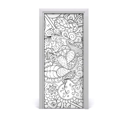 Samolepící fototapeta na dveře pozadí Zentangle