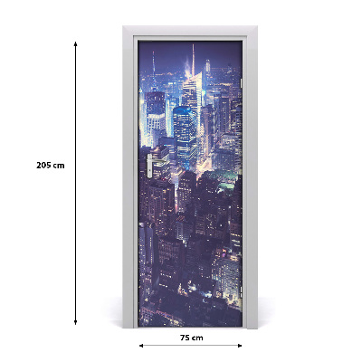 Fototapeta samolepící na dveře Manhattan noc