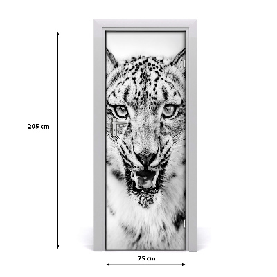Samolepící fototapeta na dveře Sněžný leopard