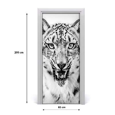 Samolepící fototapeta na dveře Sněžný leopard