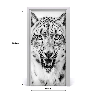 Samolepící fototapeta na dveře Sněžný leopard