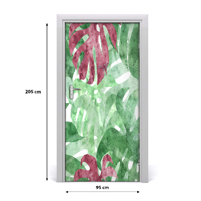 Samolepící fototapeta na dveře Monstera