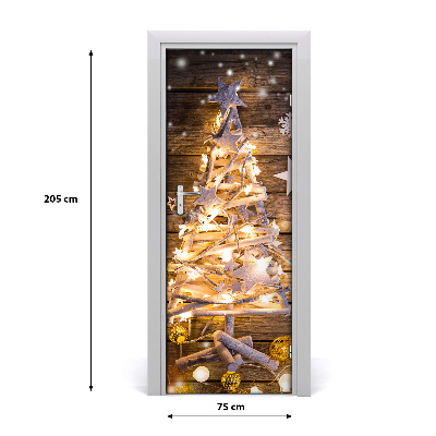 Samolepící fototapeta na dveře Svíčka vánoční stronek