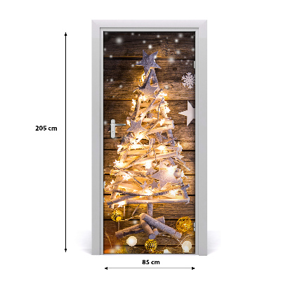 Samolepící fototapeta na dveře Svíčka vánoční stronek