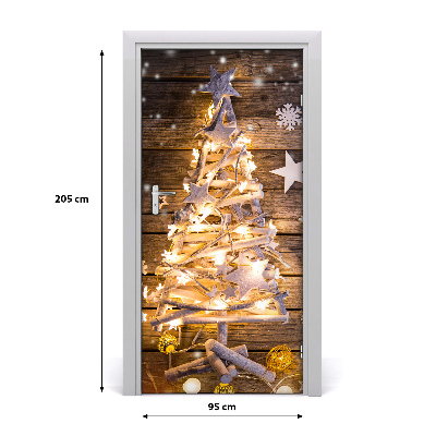 Samolepící fototapeta na dveře Svíčka vánoční stronek