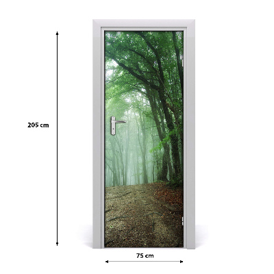 Fototapeta na dveře samolepící mlha v lese