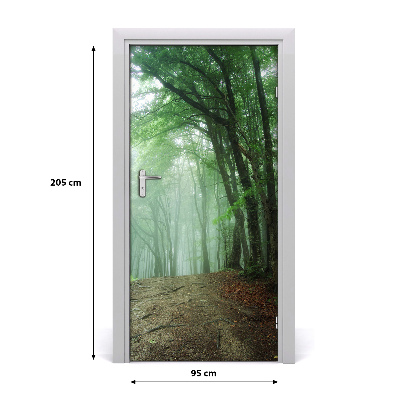 Fototapeta na dveře samolepící mlha v lese