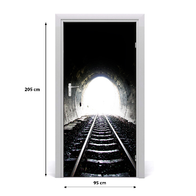 Fototapeta samolepící dveře koleje tunel