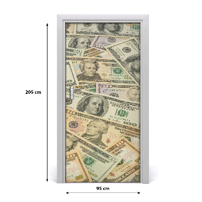 Fototapeta na dveře dolary
