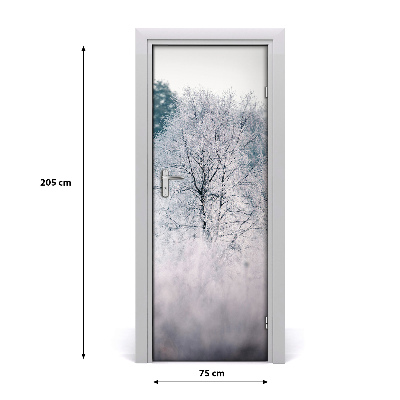 Fototapeta na dveře samolepící Les zima