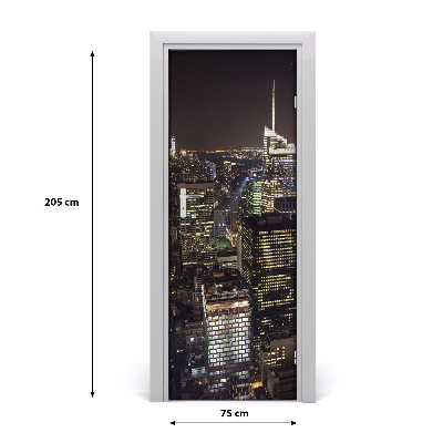 Fototapeta samolepící na dveře New York noc