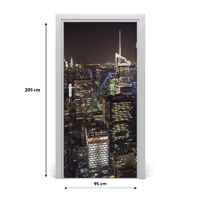 Fototapeta samolepící na dveře New York noc