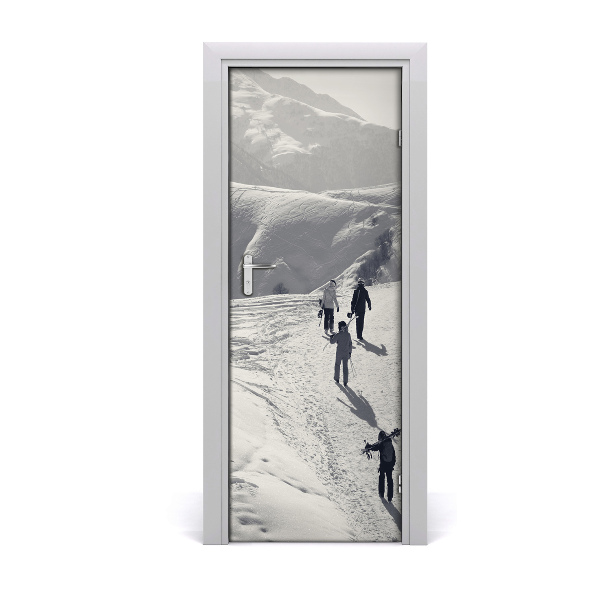 Fototapeta na dveře lidé lyžaře