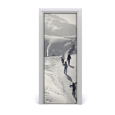 Fototapeta na dveře lidé lyžaře