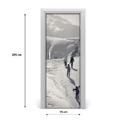 Fototapeta na dveře lidé lyžaře