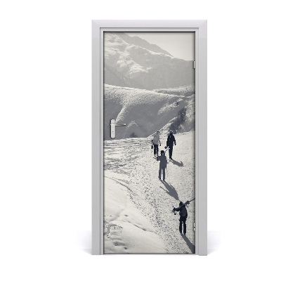 Fototapeta na dveře lidé lyžaře