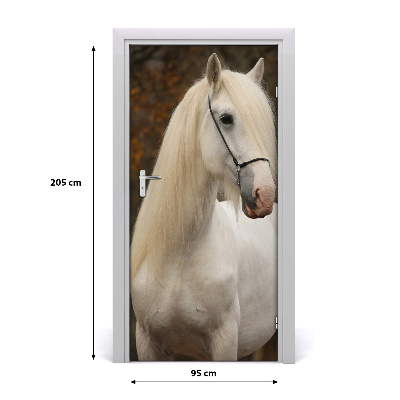 Samolepící fototapeta na dveře Bílý kůň