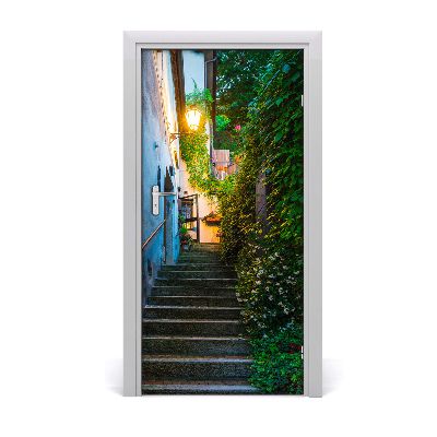 Fototapeta samolepící dveře staré město schody