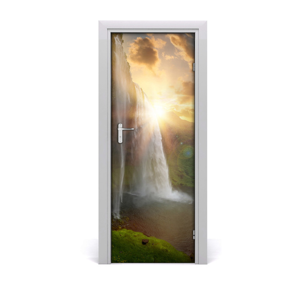 Fototapeta samolepící dveře vodopády Island