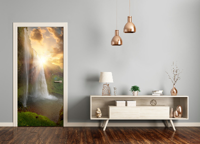 Fototapeta samolepící dveře vodopády Island