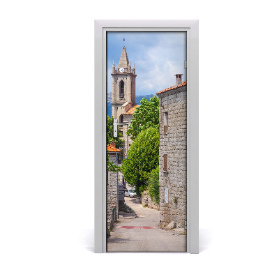 Fototapeta samolepící na dveře město ulička
