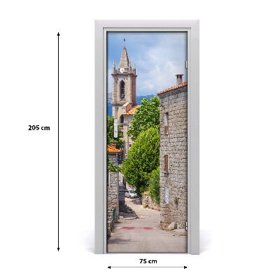 Fototapeta samolepící na dveře město ulička