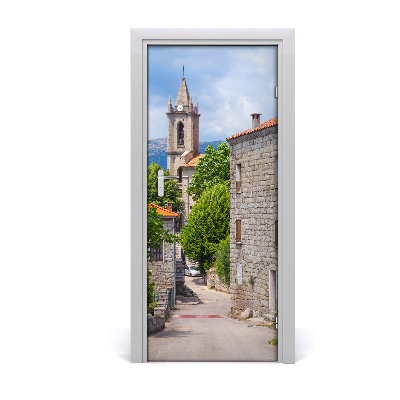 Fototapeta samolepící na dveře město ulička