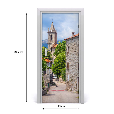 Fototapeta samolepící na dveře město ulička