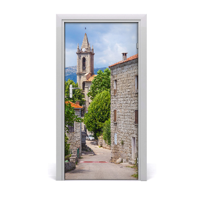 Fototapeta samolepící na dveře město ulička