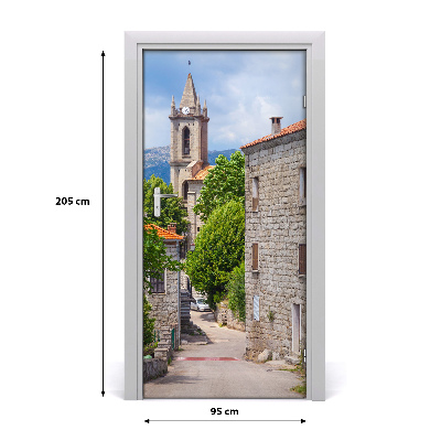 Fototapeta samolepící na dveře město ulička