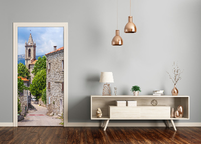 Fototapeta samolepící na dveře město ulička