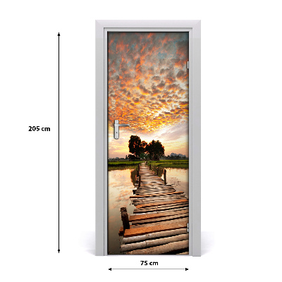 Fototapeta na dveře dřevěný most